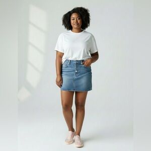 Levi's Icon Classic Blue Denim Mini Skirt